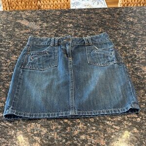 Ann Taylor Dark Blue Mini Skirt